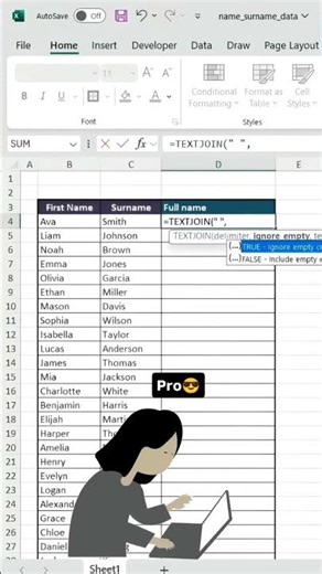 how to join text in excel #reels #excel