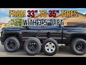 Installing 35" Tires on our Chevy Silverado Truck | Our Overland Chevy Z71 Build | #OB24350