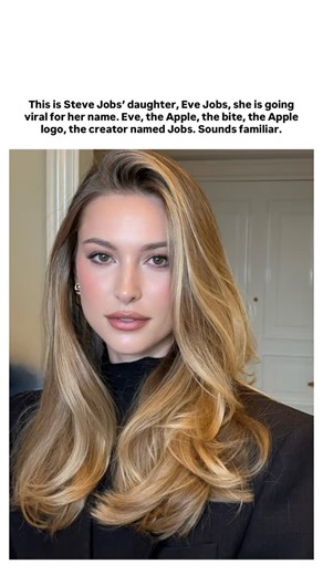 INTERNAL on Instagram: "This is Steve Jobs’ daughter, Eve Jobs, she is going viral for her name. Eve, the Apple, the bite, the Apple logo, the creator named Jobs. Sounds familiar. #stevejobs #stevejobsquote #stevejobsquotes #apple #applecomputer"