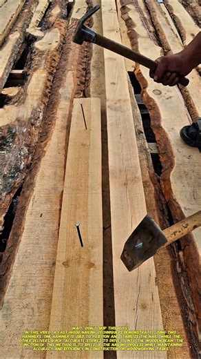 Fast Wood Nailing Technique | Quick & Efficient Construction Method.