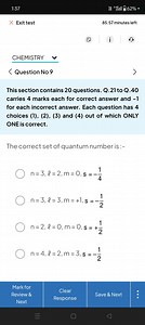 Which of the following sets of quantum numbers is correct?n =... | Filo