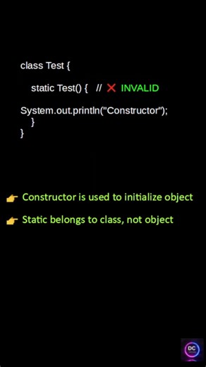 Can Constructor be Static? 😳