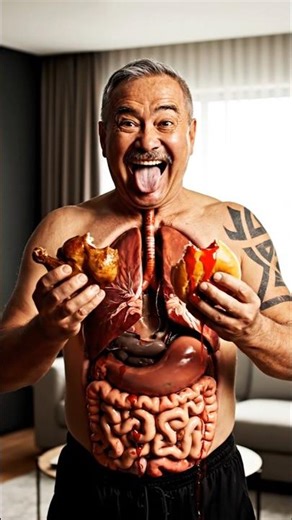 Burger & Chicken Digestion in 30 Seconds 🍔🍗