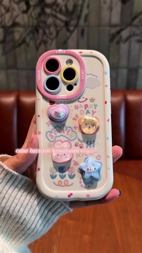 Wow, it's so pretty! Line bear phone case, suitable for Apple and Android