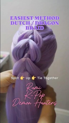 How To: Easiest Method Dragon / Dutch Messy Braid | Rumi Braid Easy Pull Through Dutch braid #rumi