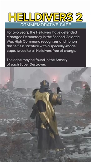 New Commemorative Cape Has Arrived - Helldivers 2