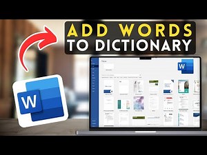 How to Add New Words to the Dictionary in MS Word | Microsoft Word Tutorial (2025)