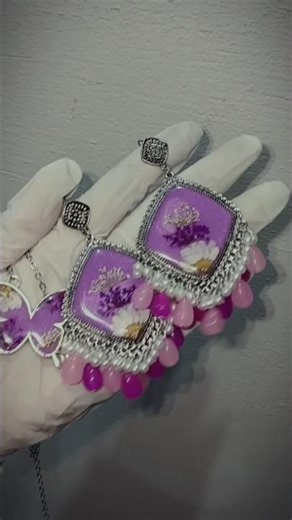 Beautiful Resin Jhumka Earrings | Handmade Jewelry Design