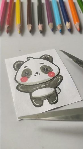 “Cutest Panda Sticker Ever?! 🐼✨ DIY Time!”