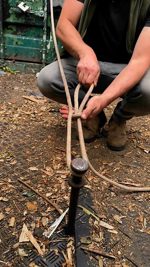 Adam Perry | Quick guy line hitch with a bight and a half hitch. I wish my boots were more masculine. #knots #rope #camping #camp #outdoors #skills... | Instagram