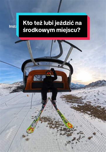 Kto też lubi jeździć na środkowym miejscu? #ski #narty #italy🇮🇹 #alpelusia #fiemme
