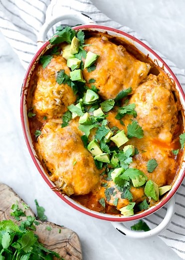 Enchilada Chicken Roll-Up Recipe