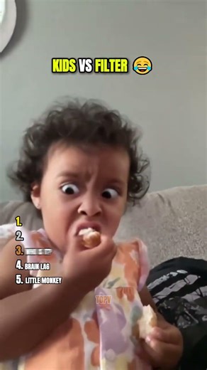 Their Reactions to THESE Filters 😭😂 #funnykids #shorts