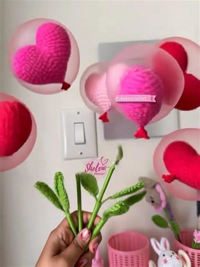 Flor corazón a crochet #crochet #amor #sanvalentin