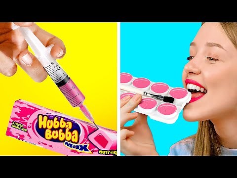 STEALTH EATING IN CLASS! || DIY Edible School Supplies by 123 GO! GOLD