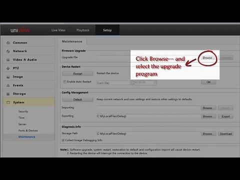 Manually Upgrading Firmware of Uniview IP Camera