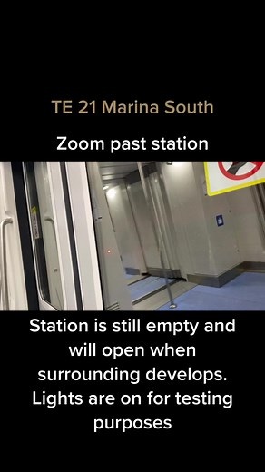 With TEL3 opening, adding 11 new stations. 2 which was closed will open when surrounding develops. 1 seen is TE21 Marina South which has empty platform #tel3 #sgtiktok #smrttrains