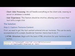 How to Easily Save Textarea Content as a .txt File in Your Browser