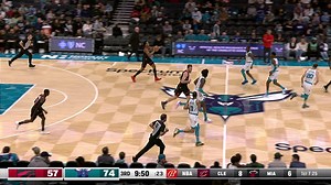 Scottie Barnes goes up-and-under for the inside score