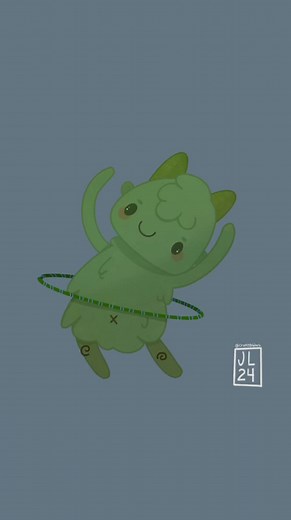 Take a break 💚 Meet Bumble, the adorable fluffy goblin guy! Read more about him on my instagram. #creepycute #goblin #goblinart #hulahoop #cutemonster #monster #picturebookart #childrensbook #kidlitart #whimsical #whimsicalart #childrensillustration #spooky #spookycute #cute #kawaii #creature #character #joy #trynewthings #animation #procreate #craftygoblinco