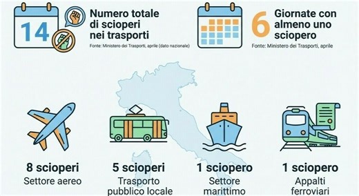 Scioperi, il calendario di aprile 2026: bus, treni, aerei, scuola e uffici pubblici. Date e orari di un mese di fuoco