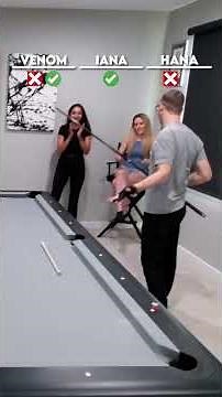 Speed Pool Trick Shots with Hana & Venomette! 🤩🎱❌✅