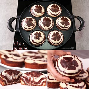 11M views · 33K reactions | Friends, Do you like Super Easy & Super tasty MINI ZEBRA CAKE ?? Today i bring to you MINI ZEBRA CAKE ON CAST IRON CAKE PAN l ZEBRA CUP CAKE l EGGLESS & WITHOUT OVEN. Hope you like it | N'Oven - Cake & Cookies | Facebook