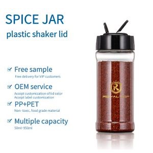 [Hot Item] Wholesale 3 Oz Spice Packaging Containers Plastic Spice Jars with Shaker Lid Pet Bottles