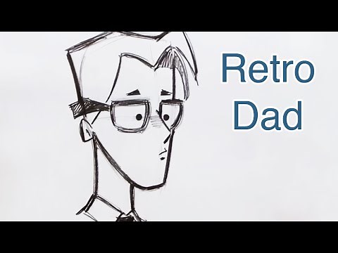 Draw a Retro Style Cartoon Dad (Step by Step)