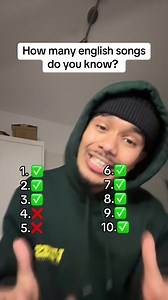 How Many English Songs Do You Know Challenge