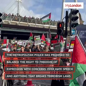 Thousands of police have lined London's streets to oversee a march of an estimated 100,000 people in solidarity with Palestinians in Gaza who are experiencing relentless airstrikes, after the deadly attacks by Hamas on israel | MyLondon