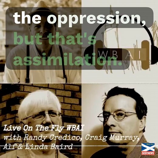 "...language in decolonisation is a central feature, because language is what gives us our identity." Prof Alf Baird "The first thing an oppressed people look for, when they liberate, is their language. We have the two indigenous languages, we have Gaelic language and we have Scots language. We have English language, as the only language that's taught to us in the schools, but that's not the language of our culture. So the two options in colonialism is either liberation, independence, self-recov