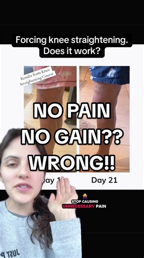 Push to discomfort but not into pain with stretches. Pain causes more muscle tightness and more guarding!