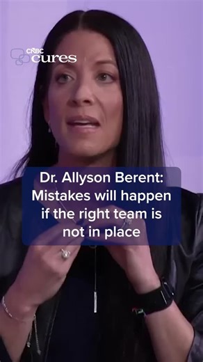 Dr. Allyson Berent, Foundation for Angelman Syndrome Therapeutics chief scientific officer, said at the #CNBCCures Summit that the "best case scenario of impact in this world" is to "get Angelman over the line" so that the foundation's findings can help with other diseases. "Change the gene, keep the technology," she said. | CNBC