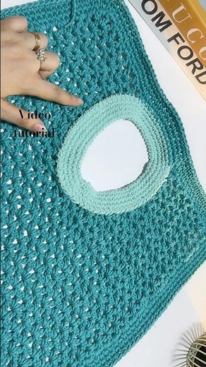 Luxury-Inspired Crochet Beach Bag ✨ Made with Simple Cotton Yarn!”