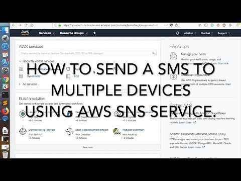 How to send an SMS to multiple devices using AWS SNS service.