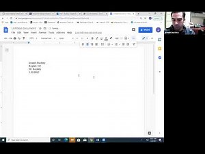 MLA FORMAT - How to set up a Google docs