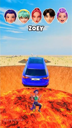 KPOP Demon Hunters Car Jump Challenge with Jinu , Mira , Baby Saja , Rumi #2