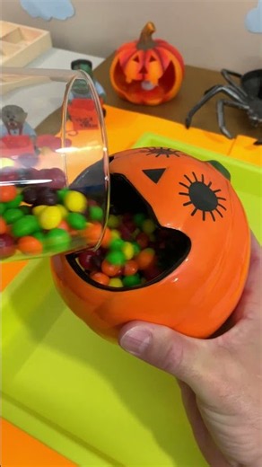 Fun Halloween Candy Treat Drop and Spill Surprise for Kids