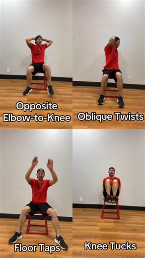 Wanna tighten your midsection and build your abdominals without lying on the floor doing crunches? These 4 seated abdominal exercise will target your core and work those abs and obliques without ever leaving your seat. Try the during your next workout and feel your core like never before! Want the full workout? Find it and more FREE WORKOUTS here. Be sure to hit FOLLOW!!! #fitness #gymtok #workout #absworkout #fyp