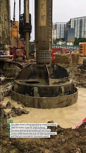 Massive Bored Pile Drilling for Deep Building Foundations