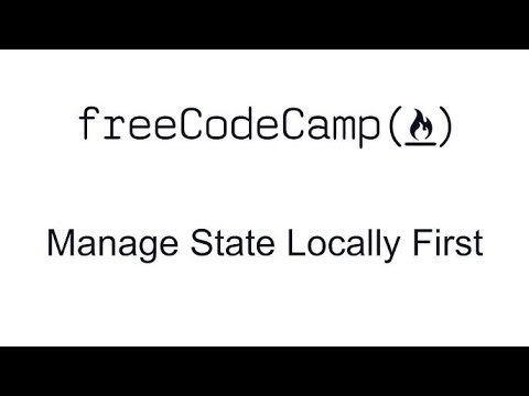 Manage State Locally First