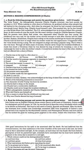 #class 12th General English pre board paper 2026 pseb#class 12th. English pre board paper 2026 pseb#