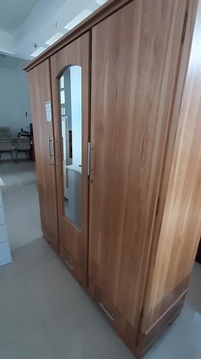 Affordable 3-Door Melamine Plywood Armoire in Mauritius