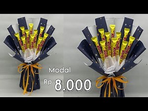 Easy Way to Make Simple Snack Bouquets from Gift Wrapping Paper for Beginners | Without Glue Gun