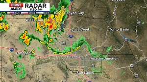 A strong outflow boundary is moving south across the Valley. Winds are gusting into the mid-30 mile an hour range and the gust front is triggering showers and thunderstorms in the west Valley. | azfamily 3TV CBS 5