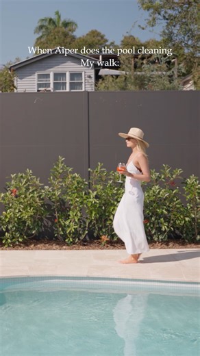 My walk when I’m about to clean the pool manually… vs. my walk when Aiper does it for me. And the best part? That final pose when all I have to do is relax. #Aiper #AiperClean #AiperPoolCleaner #PoolOpening #Summer | Aiper