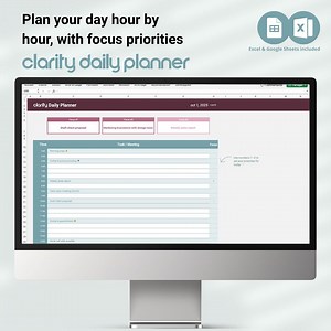 Daily Planner Template | To-do List Organizer for Excel & Google Sheets | Haven Edition - Etsy UK