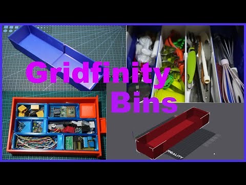 Gridfinity Bins - Split large bins to print on small print bed
