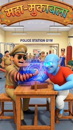 सिंघम का हाथ भारी 😱👽 Little Singham Vs Alien Panja Fight l Day 05 #ytshorts #rxytoonworld